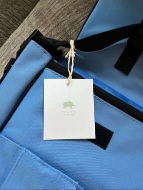 Premier Baby Light Blue Messenger Bag with Black Logo